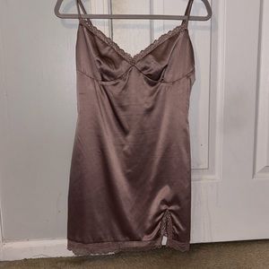 Windsor Purple Satin Slip Dress